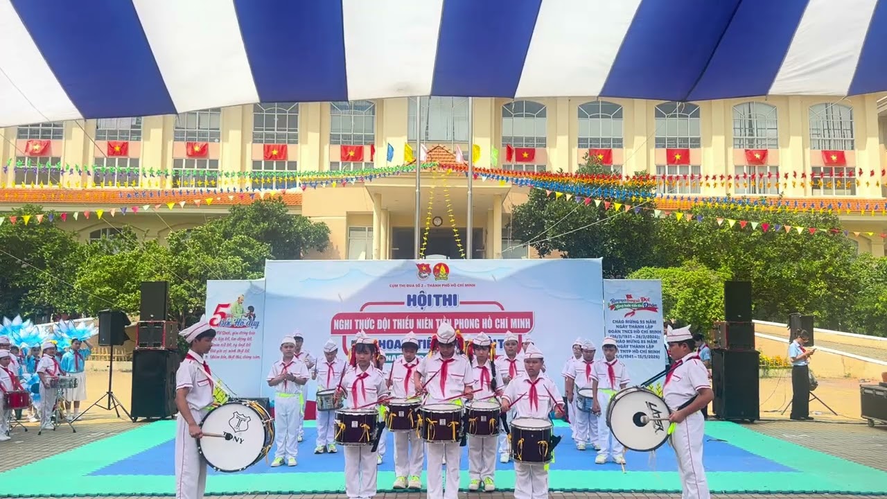 Phần thi của trường Tiểu học Lý Thái Tổ phường Phú Định , tại liên hoan- Tiếng kèn Đội ta.