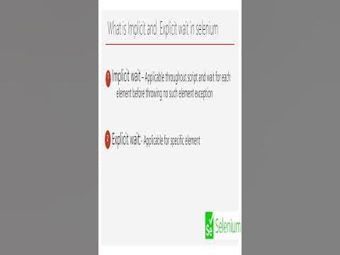 What is Implicit and Explicit wait in selenium - YouTube
