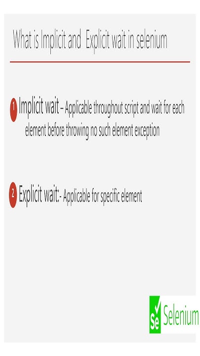 What is Implicit and Explicit wait in selenium - YouTube