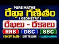 🔥 రేఖలు - రకాలు | Geometry ( రేఖా గణితం) | RRB NTPC, Group D, JE | DSC | SSC Maths