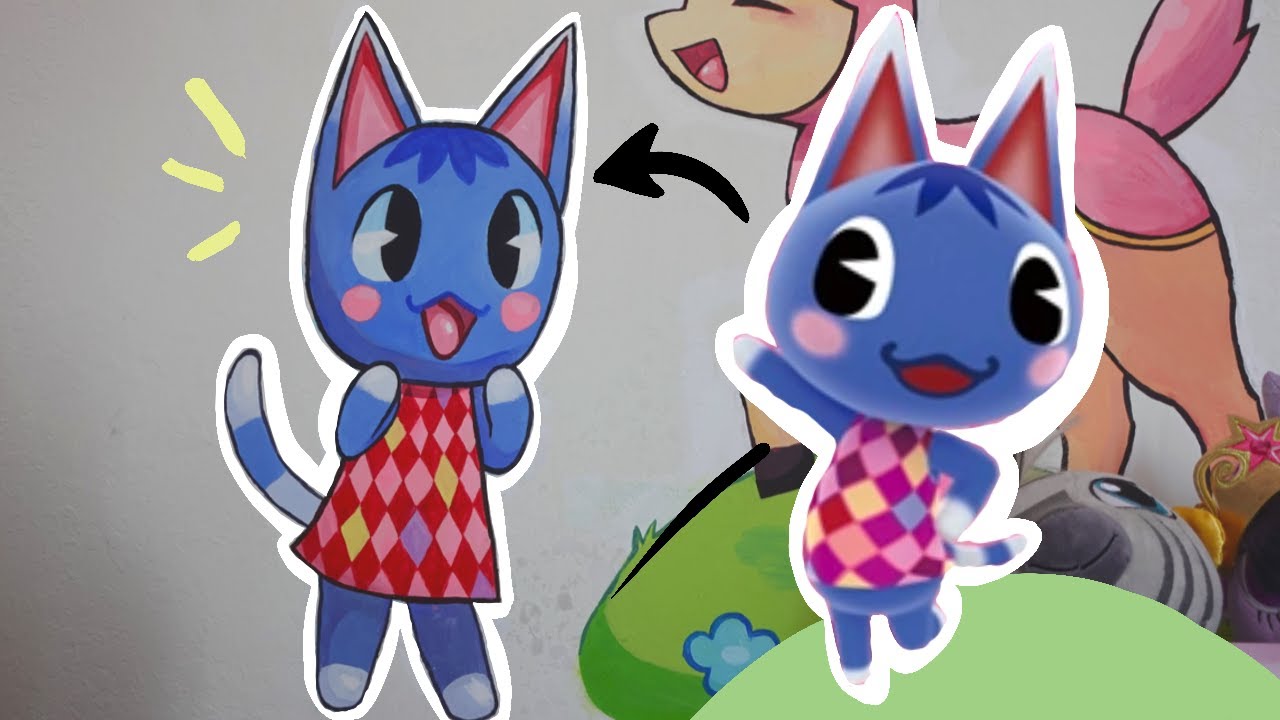 I painted an animal crossing character on my wall! - YouTube