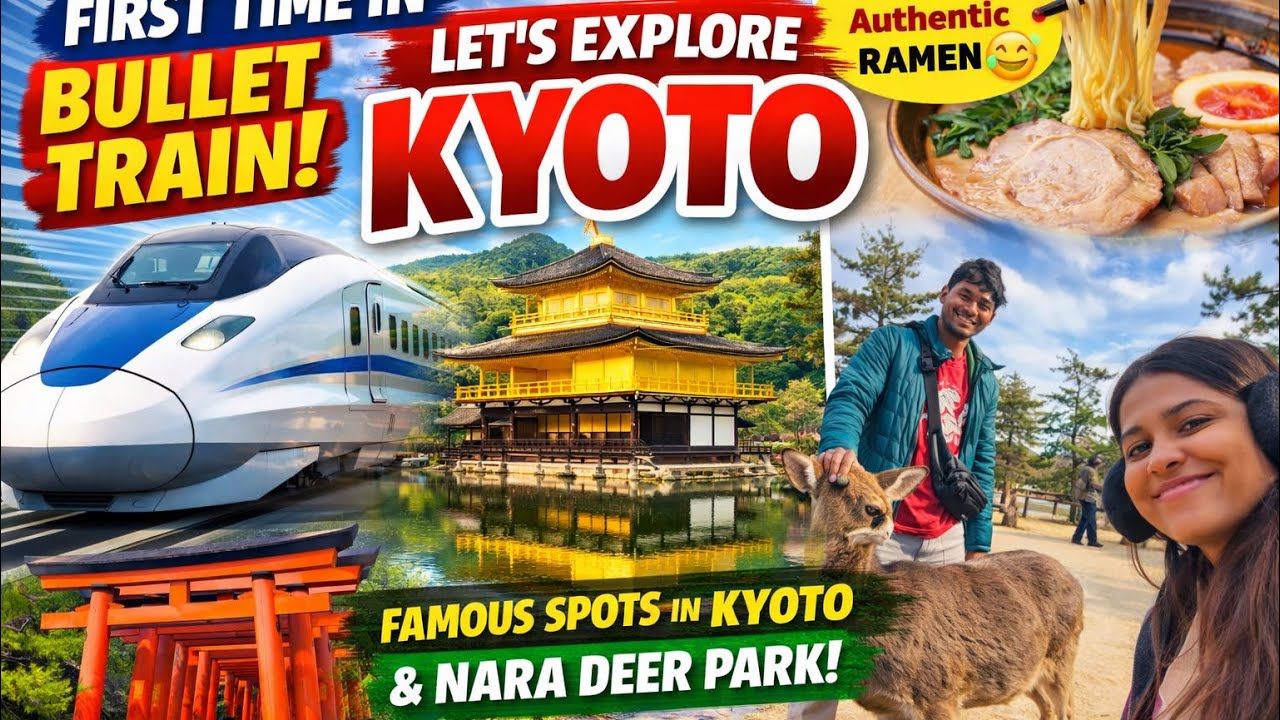 KYOTO Vlog| FIRST TIME IN BULLET TRAIN| FAMOUS SPOTS IN KYOTO | NARA DEER PARK 