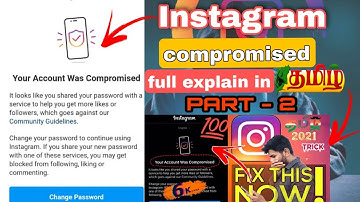 Your account was compromised | instagram couldn