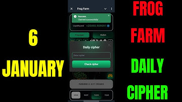 Frog Farm Cipher Code Today | Frog Farm Daily Cipher 6 January 3 Frog Farm Daily Cipher Code