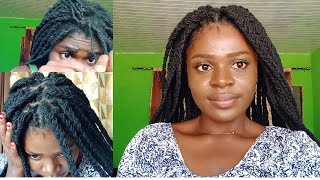How to refresh old mini yarn braids to box braids