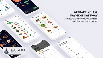 Flutter 3.0 - Grocery app - with admin panel panel promo video