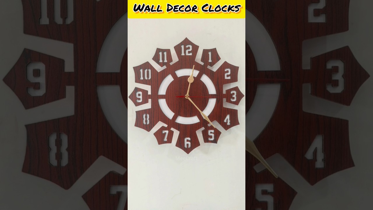 Wall Decor Clocks | Laser Cut Wooden Decorative Clock | 
