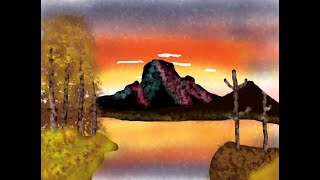 Bob Ross Tutorail Geschilderd In 3D Paint