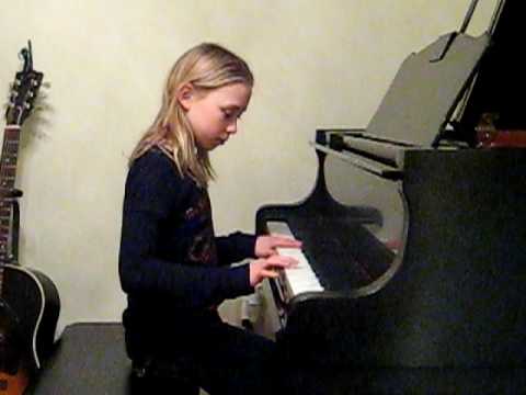 Angelle playing piano.avi