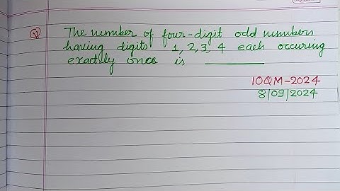 The number of four digit odd numbers having digits 1, 2, 3, 4 each occuring exactly once is | ioqm