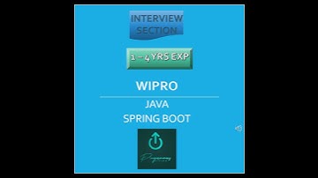 Wipro Java Spring Boot 1-4 yrs exp - Interview Section - Programmers Divine  Shrts9
