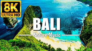 FLYING OVER BALI 8K  Beautiful Nature Scenery &amp; Relaxing Music for Stress Relief  8K ULTRA HD VIDEO