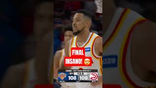 Final de jogo SENSACIONAL entre Knicks e Hawks! 🥵😱 #NBA #Playoffs #shorts