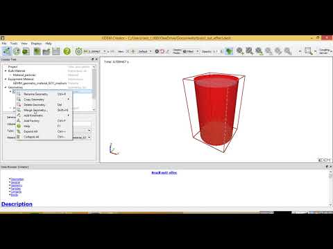 EDEM 2017 tutorial: Setup simple simulation of DEM particles