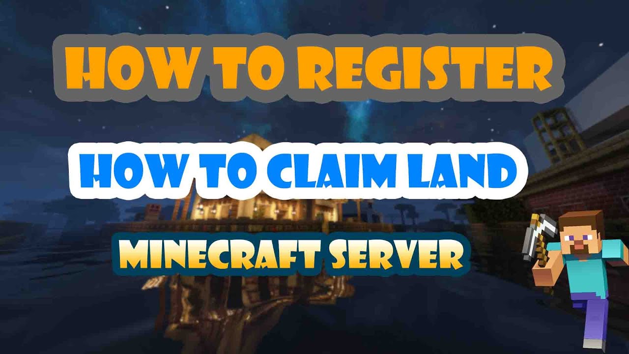 HOW TO REGISTER AND CLAIM LAND IN MINECRAFT SERVER YouTube