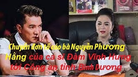 Chuyển đơn tố cáo bà Nguyễn Phương Hằng của ca sĩ Đàm Vĩnh Hưng tới Công an tỉnh Bình Dương