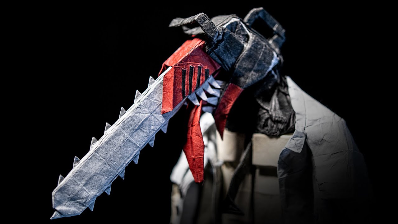 [Full 버전] 덴지쿤 사실... 나도 가위를 써본적이 없어... 체인소맨 종이접기