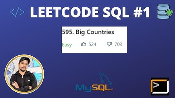 595. Big Countries || MYSQL || LEETCODE SQL #1