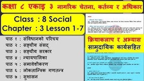 Class 8 Samajik Unit 3 Exercise