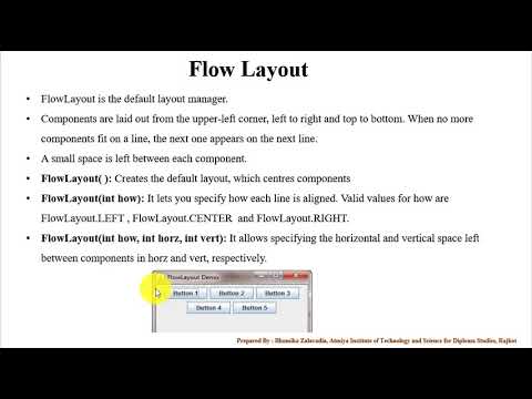 Layout Managers and Flow Layout in Java - Bhumika Zalavadia - YouTube