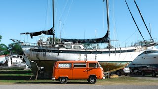 ABANDONED BOATS for sale in the Shipyard + Camping in the VW Bus + Another FORMOSA 51 (Ep. 40)