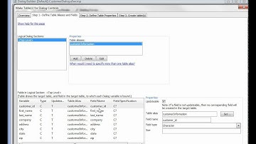 Create Table to Match Dialog