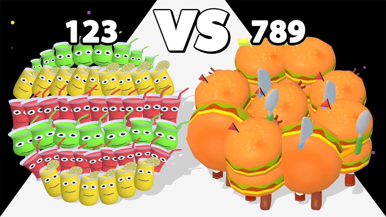 JUICE RUN /vs FOODIE RUNNER ∞ ASMR Gameplay Android iOS • Food Race MERGE & RUN - Game Walkthrough