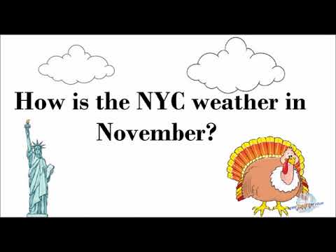 Vídeo: November in New York City: Weather and Event Guide