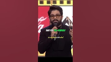 You have INFINITE♾️ potential 🔥- Allu Arjun # shorts