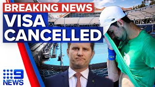 Novak Djokovic has visa cancelled just days before Australian Open | 9 News Australia