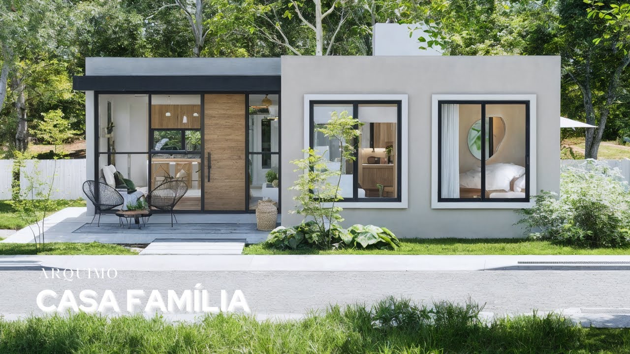 Casa Família 45m² - Uma Casa Compacta com Design Inteligente e Funcional!