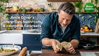 Jamie's Mushroom and Courgette Flatbreads