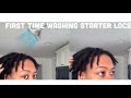 Washing Starter Locs !!|2-3 weeks locs