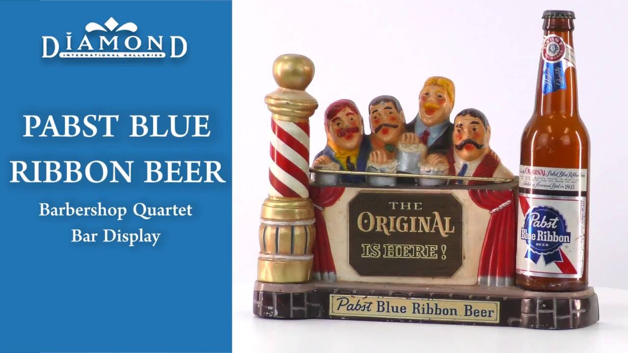 PABST BLUE RIBBON BEER Barbershop Quartet Bar Display