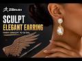 Workflow of wings and organic pearl earrings, zbrush 03 #jewelrydesign #3dmodeling