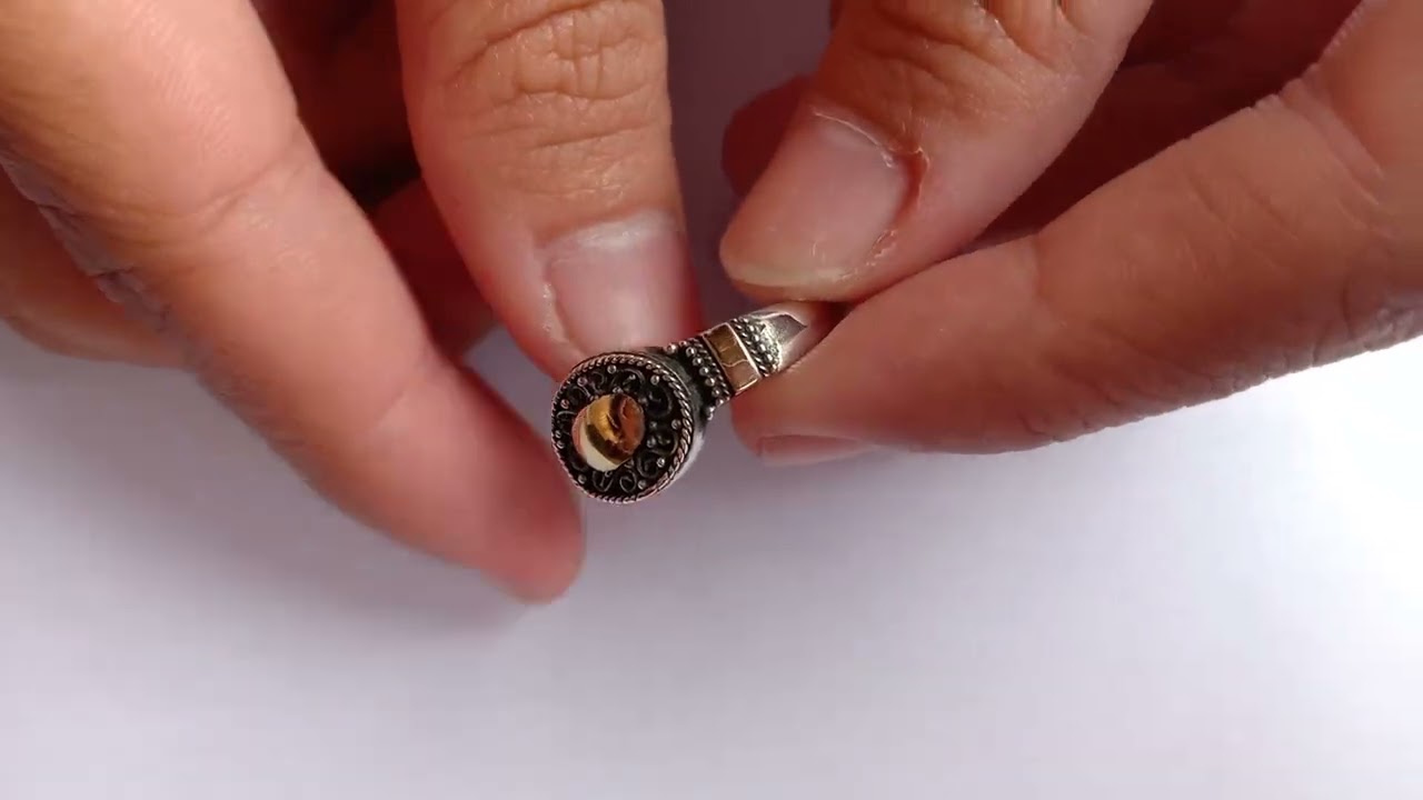 Sterling Silver, 18k Gold Highlights, Bali Women's Ring SR 399