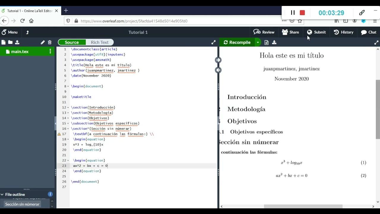 Tutorial Latex Overleaf Video 2. Agregando contenido matemático YouTube