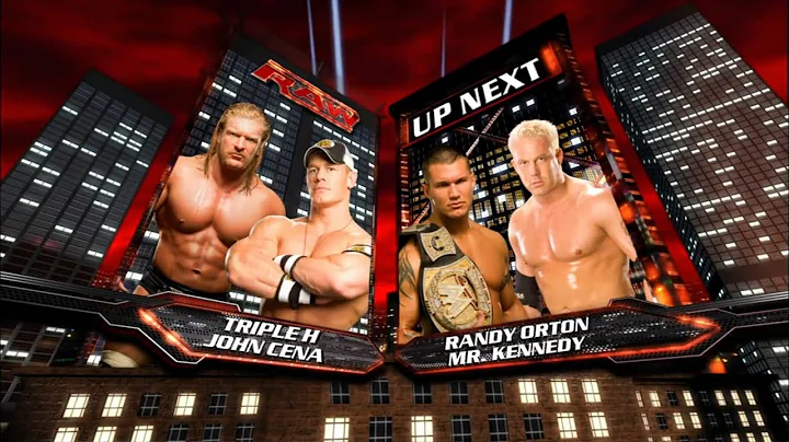 Triple H & John Cena vs Randy Orton & Mr Kennedy - Raw 25/2/08 (1/2)