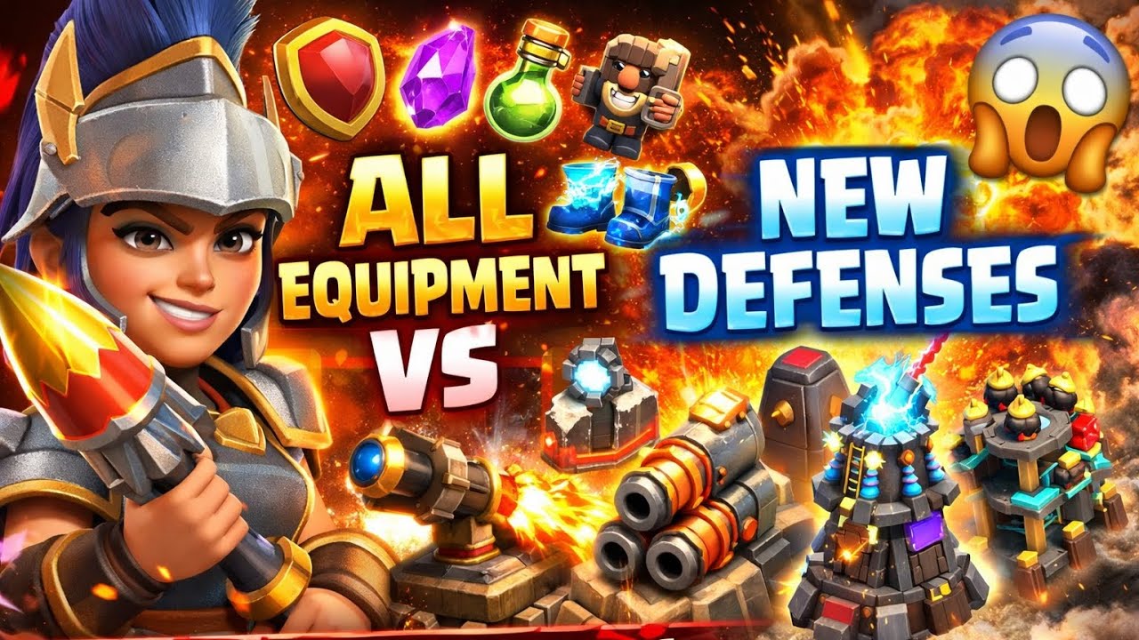 Royal Champion ALL Equipment vs New Level Defenses 😱 | Ultimate RC Challenge