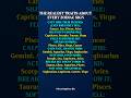 Realest Trait Of Every Zodiac Signs #zodiac #zodiacsigns #astrology #horoscope #tarot