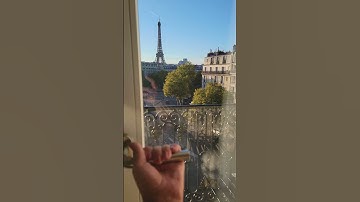 Eiffel Tower view room. La comtesse Paris hotel