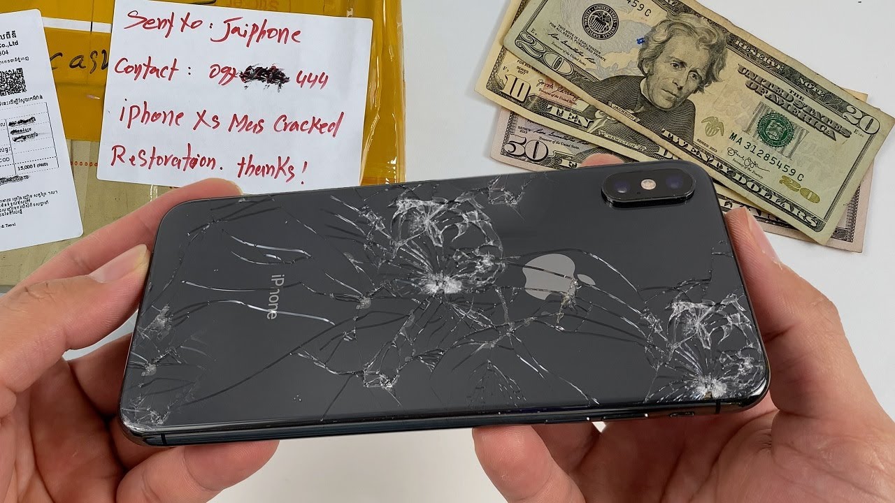 Iphone Xs Max Cracked Restoration | How To Replace Iphone Back Glass  Yourself - Youtube