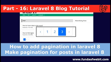 Laravel 8 Blog - 16: How to add pagination in laravel 8 | make pagination for posts in laravel 8