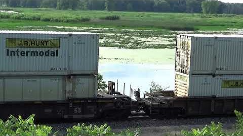 BNSF Westbound Intermodal Train 2 w/ NS Power Trailing 7/12/21 Scenic View Stoddard, WI