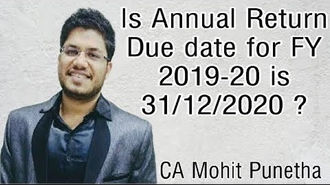Is Annual Return due date for FY 2019-20 is 31/12/2020 ?@TaxGupshup