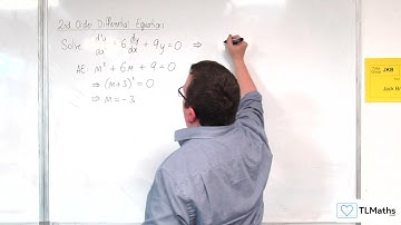A-Level Further Maths I4-06 2nd Order Differential Equations: Repeated Roots Example