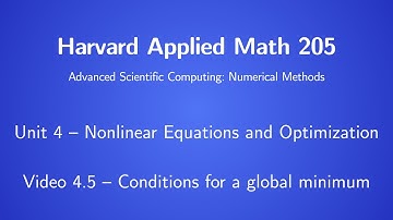 Harvard AM205 video 4.5 - Conditions for a global minimum