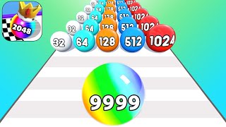 Satisfying Mobile Game Ball Run 2048 Play 9999 Levels Tiktok Gameplay iOS,Android Update Freeplay