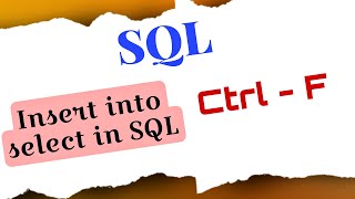 Insert Data into Tables in SQL || Insert || Select || SQL tutorial for beginners in Tamil.