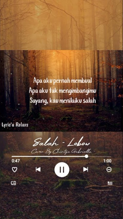 SALAH - LOBOW | COVER BY CHINTYA GABRIELLA (Lirik)